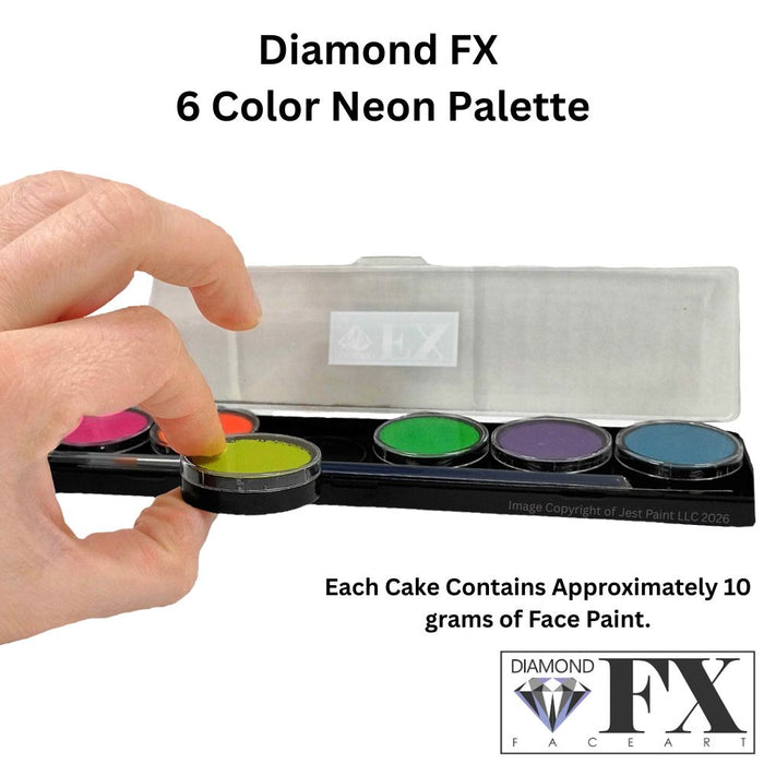 Diamond FX Paint - 6 Color Neon  Palette (SFX - Non Cosmetic)