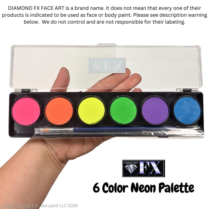 Diamond FX Paint - 6 Color Neon  Palette (SFX - Non Cosmetic)