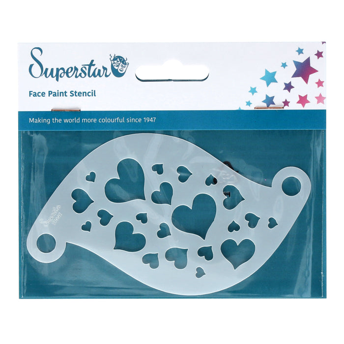 Superstar  | Face Painting Stencil - Hearts   77002