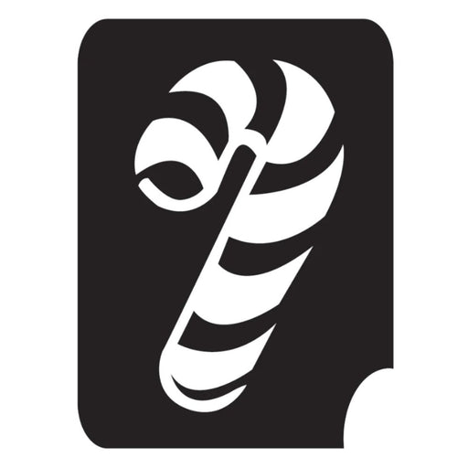 Art Factory | Glitter Tattoo Stencil - (811) Candy Cane - 5 Pack - #197