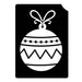 Art Factory | Glitter Tattoo Stencil - (812) Christmas Ornament - 5 Pack - #196