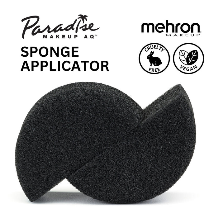 Paradise Sponges By Mehron - Black Face Painting Sponges - 2 Halves