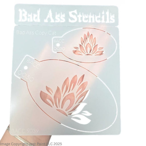 Bad Ass Copy Cat | Face Painting Stencil - Lotus Flowers (9039)