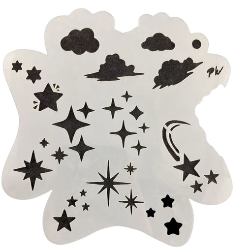 PK | FRISBEE Face Painting Stencil | NEW Mylar - Clouds and Stars by Lodie UP - A9