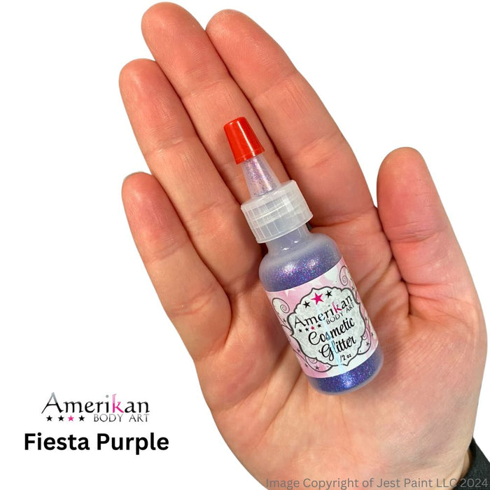 Amerikan Body Art | Face Painting Glitter Poof - Opaque Fiesta Purple (1/2oz) #32