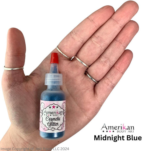 Amerikan Body Art | Face Paint Glitter Poof - Opaque Midnight Blue (1/2oz) #14