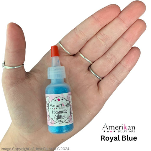 Amerikan Body Art | Face Paint Glitter Poof - Opaque Royal Blue (1/2oz) #13