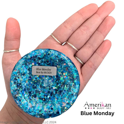 Pixie Paint Face Paint Glitter Gel  - Blue Monday - Medium 4oz