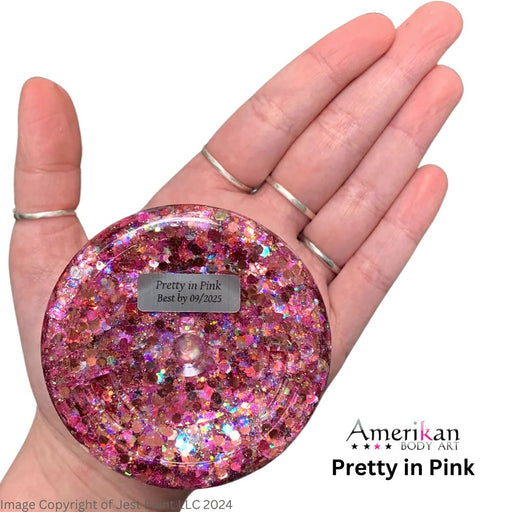Pixie Paint Face Paint Glitter Gel - NEW Pretty in Pink - Medium 4oz (Currently in Round Tub)
