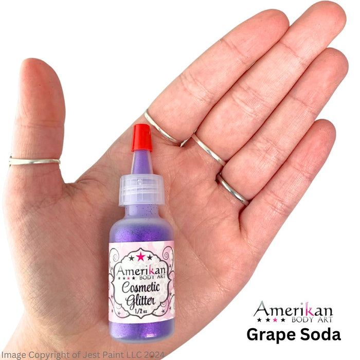 Amerikan Body Art | Face Paint Glitter Poof - Opaque Grape Soda (1/2oz) #16