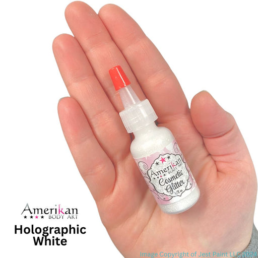 Amerikan Body Art | Face Paint Glitter Poof - Holographic White (1/2oz) #1