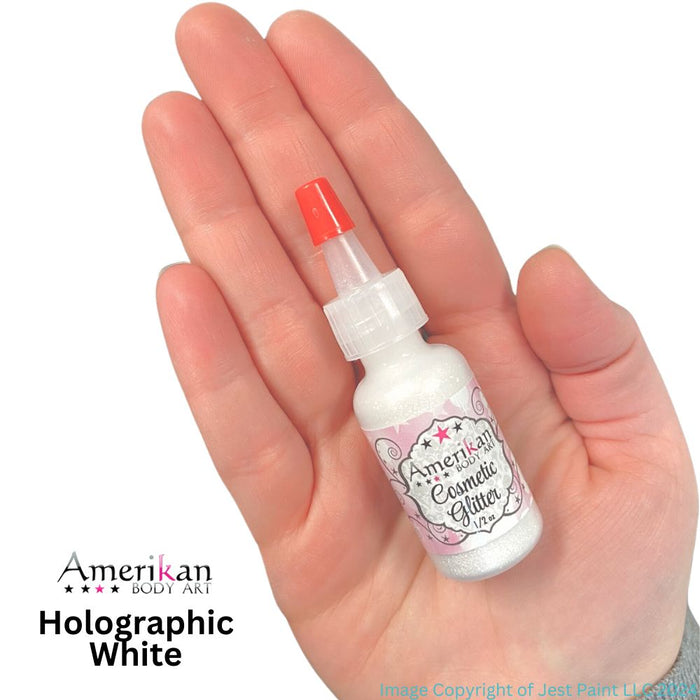 Amerikan Body Art | Face Paint Glitter Poof - Holographic White (1/2oz) #1