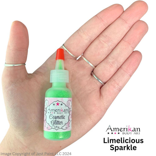 Amerikan Body Art | Face Paint Glitter Poof - Holographic Limelicious Sparkle (1/2oz) #9