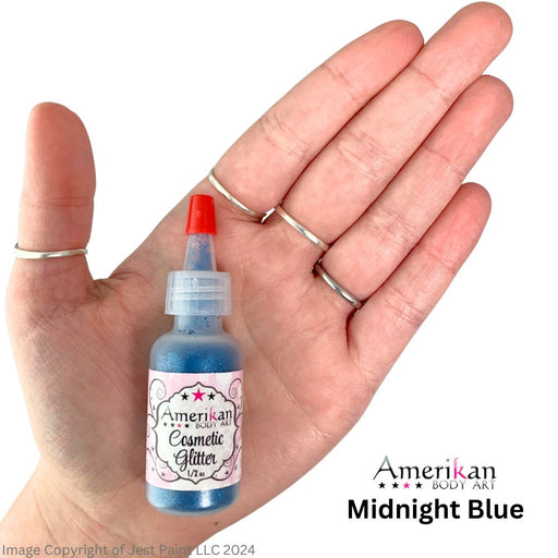 Amerikan Body Art | Face Paint Glitter Poof - Opaque Midnight Blue (1/2oz) #14