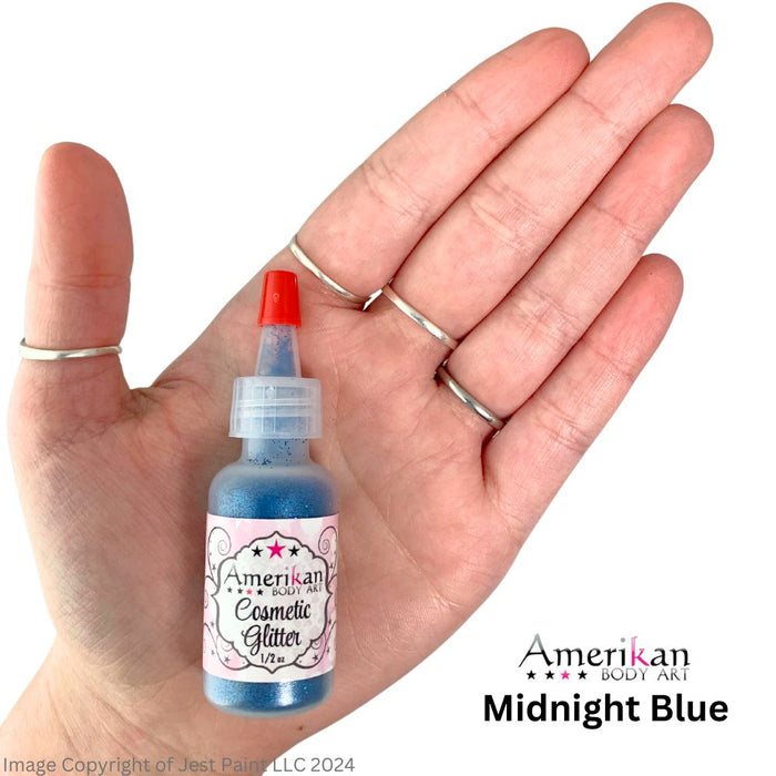 Amerikan Body Art | Face Paint Glitter Poof - Opaque Midnight Blue (1/2oz) #14
