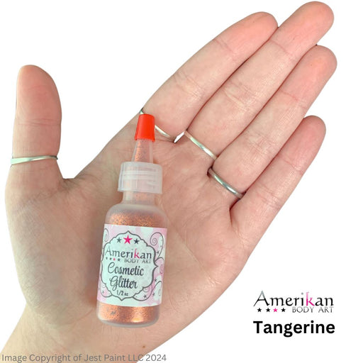 Amerikan Body Art | Face Paint Glitter Poof - Opaque Tangerine (1/2oz) #3