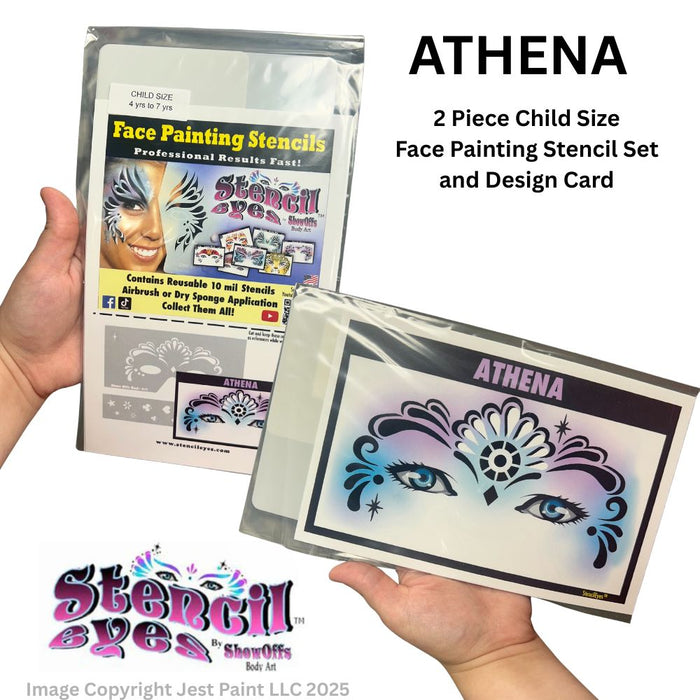 Stencil Eyes / Mask - Face Painting Stencil - ATHENA - Child Size