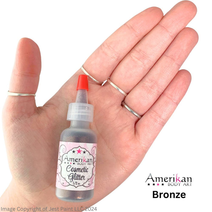 Amerikan Body Art | Face Paint Glitter Poof - Opaque Bronze (1/2oz) #21
