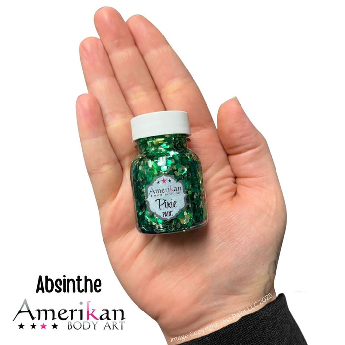 Pixie Paint Face Paint Glitter Gel  - Absinthe -  Small 1oz
