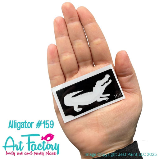 Art Factory | Glitter Tattoo Stencil - (159) Alligator - 5 Pack - #150