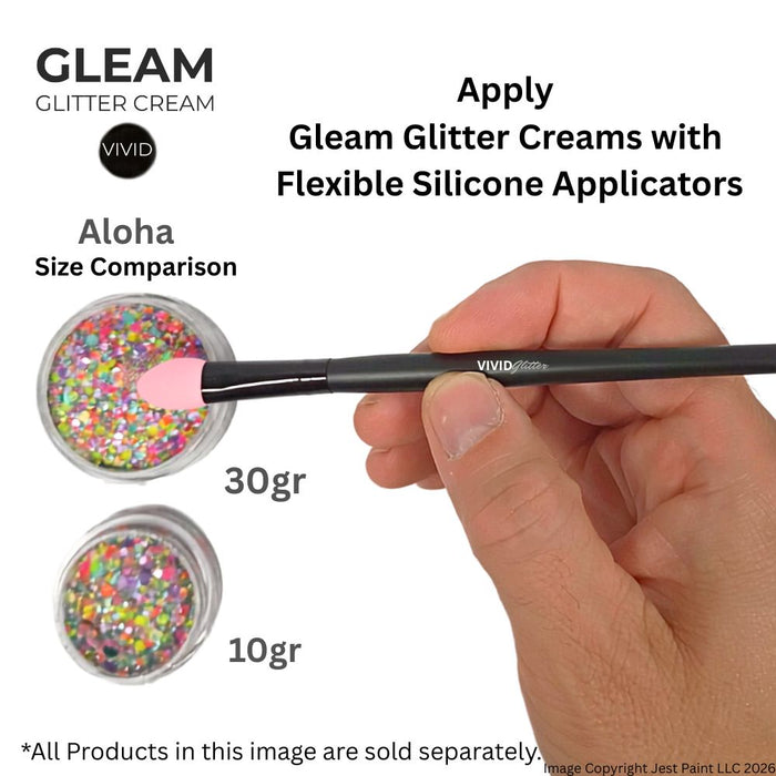 VIVID Glitter |  GLEAM Glitter Cream | Large UV ALOHA (30gr)