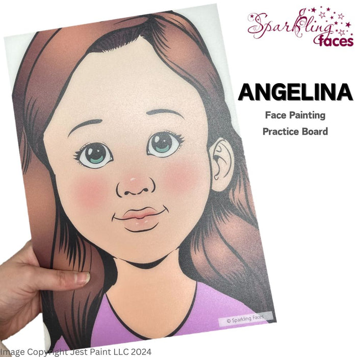 Sparkling Faces | Face Painting Practice Board - Angelina