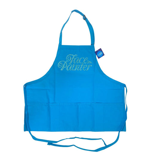 Art Factory | Apron - Teal Apron with Teal Cursive Glitter Letters - FACE PAINTER