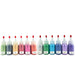 Art Factory |  Set of 12 Rainbow Jewel Opaque Body Glitters in BIG 1 oz Poofs in Clear Pouch