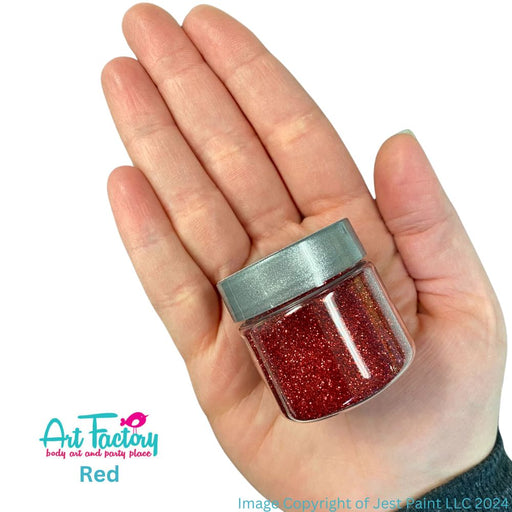 Art Factory | Rainbow Jewel Body Glitter - Red  (1oz Jar)