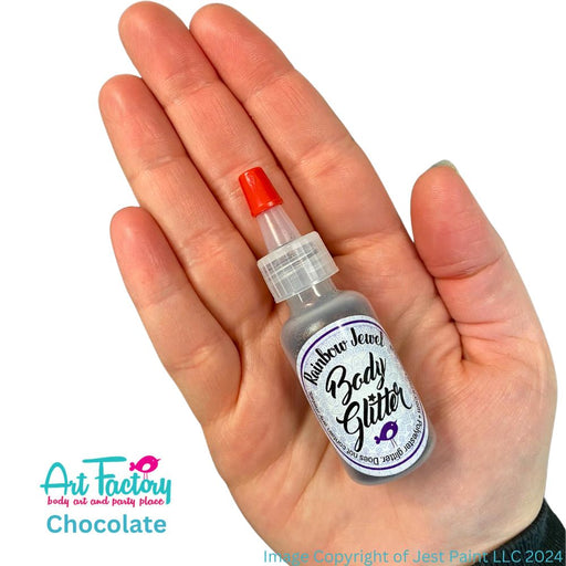 Art Factory | Rainbow Jewel Body Glitter Poof - Chocolate Brown (1/2oz)