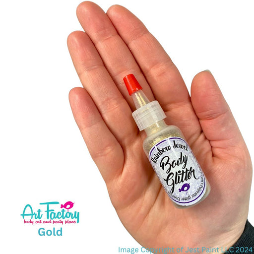 Art Factory | Rainbow Jewel Body Glitter Poof - Gold  (1/2oz)