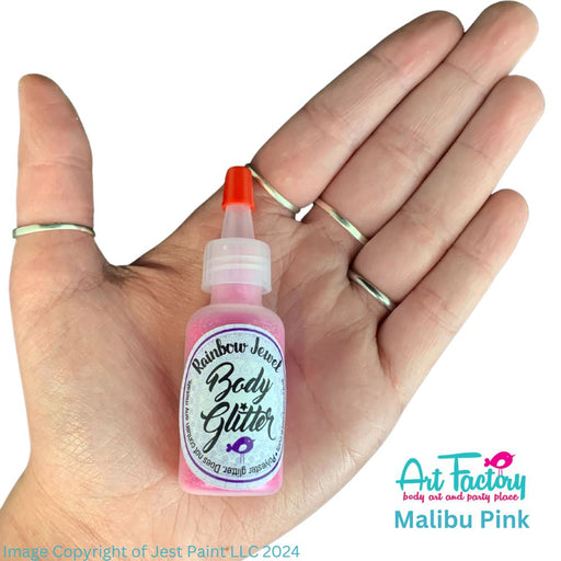 Art Factory | Rainbow Jewel Body Glitter Poof - Malibu Pink (1/2oz)