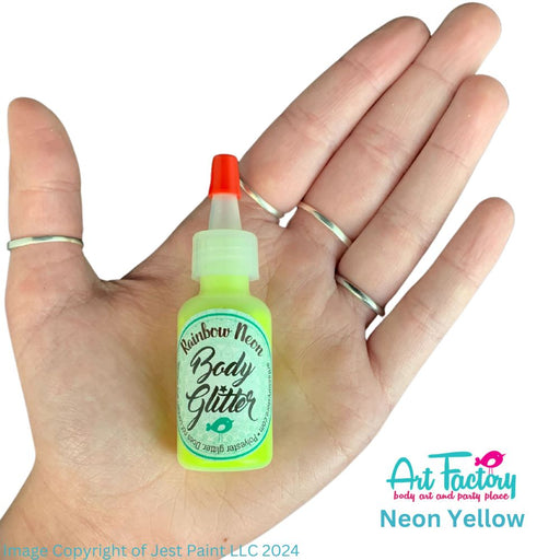 Art Factory | Rainbow Neon Body Glitter Poof - Neon Yellow (1/2oz)