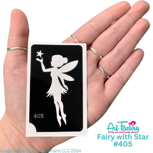 Art Factory | Glitter Tattoo Stencil -  (405)  Fairy with Star - 5 Pack  #58