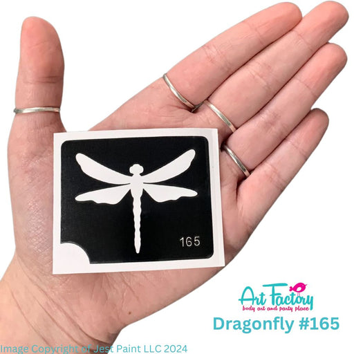 Art Factory | Glitter Tattoo Stencil - (165) Dragonfly - 5 Pack - #67