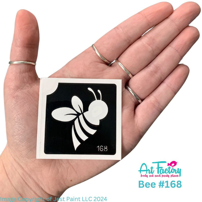 Art Factory | Glitter Tattoo Stencil - (168) BEE  - 5 Pack - #31