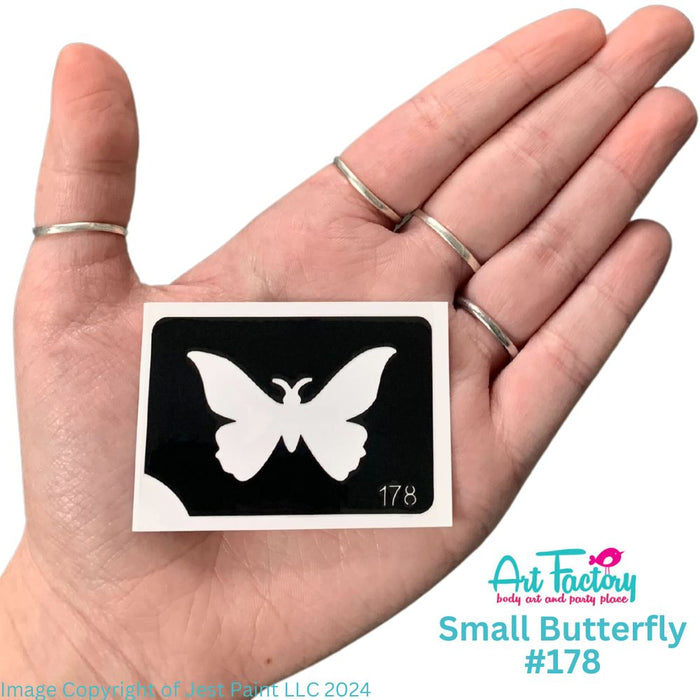 Art Factory | Glitter Tattoo Stencil - (178) Small Butterfly - 5 Pack - #41