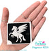 Art Factory | Glitter Tattoo Stencil - (210) Pegasus  - 5 Pack -  #95