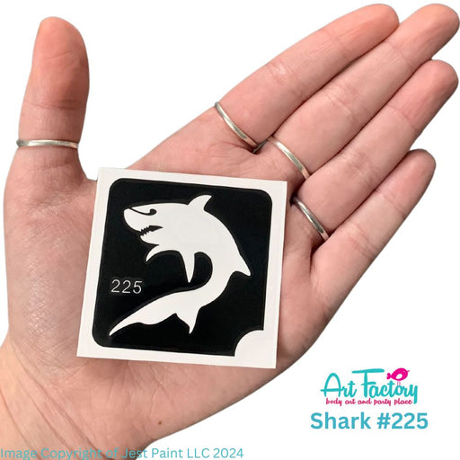 Art Factory | Glitter Tattoo Stencil - (225) Shark - 5 Pack -  #62