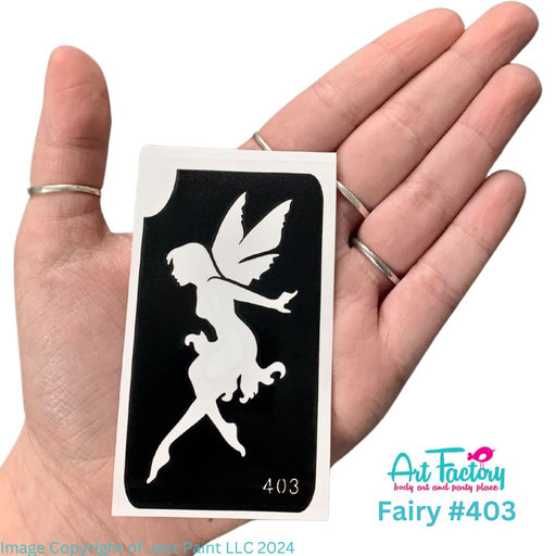 Art Factory | Glitter Tattoo Stencil -  (403) Fairy - 5 Pack - #54