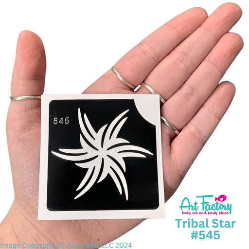 Art Factory | Glitter Tattoo Stencil - 545Tribal Star - 5 Pack   #87