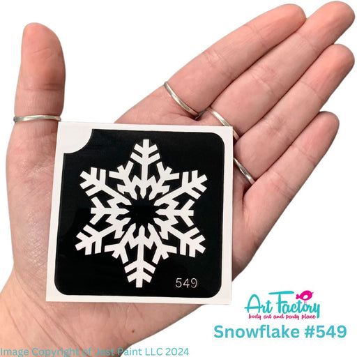 Art Factory | Glitter Tattoo Stencil - (549) Snowflake - 5 Pack - #73