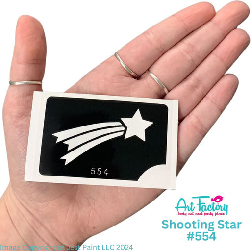 Art Factory | Glitter Tattoo Stencil - (554) Shooting Star - 5 Pack - #60