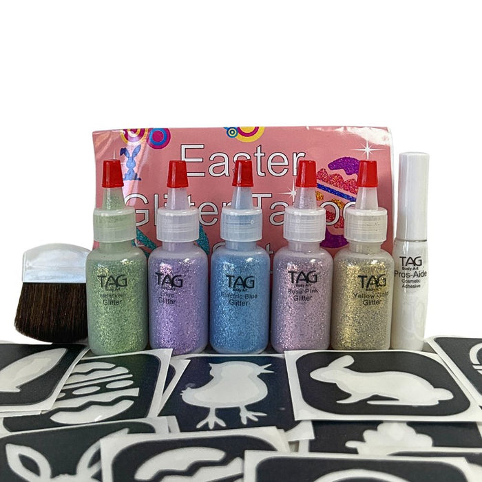 TAG BODY ART | EASTER Glitter Tattoo Kit with 20 Stencils