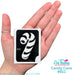 Art Factory | Glitter Tattoo Stencil - (811) Candy Cane - 5 Pack - #197