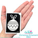 Art Factory | Glitter Tattoo Stencil - (812) Christmas Ornament - 5 Pack - #196