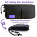 Art Factory | Single Row Brush Wallet with Zipper - All Black - MINI SIZE