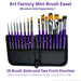 Art Factory | Single Row Brush Wallet with Zipper - All Black - MINI SIZE