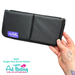 Art Factory | Single Row Brush Wallet with Zipper - All Black - MINI SIZE