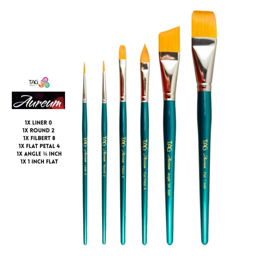 TAG | Face Painting Brushes - AUREUM Premium 6 Piece Basic Brush Set